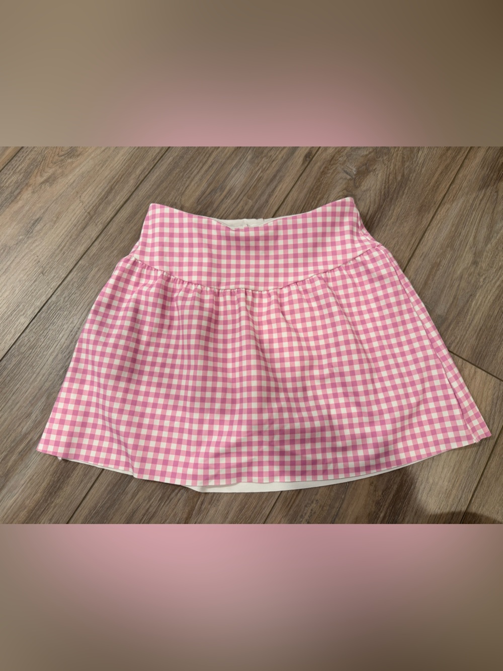 Crewcuts Lilac and White Gingham Skort